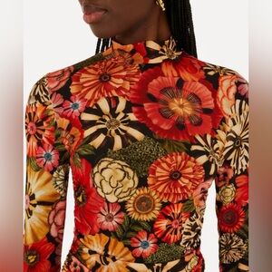 FARM Rio Vibrant Floral Long Sleeve Dress